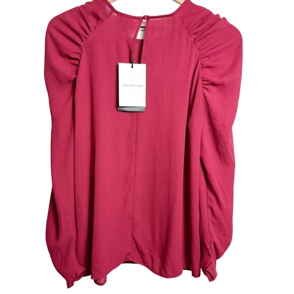 WHO WHAT WEAR MEDIUM RED WOMEN LONG SLEEVE BRAND NEW WITH TAGS MEDIUM - Picture 2 of 5